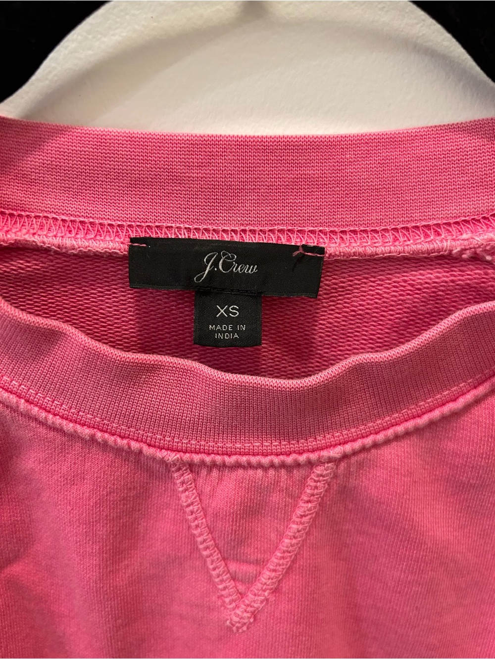 J.Crew Garment-Dyed Crewneck Sweatshirt Pink XS Relaxed Fit 100% Cotton - Picture 6 of 7